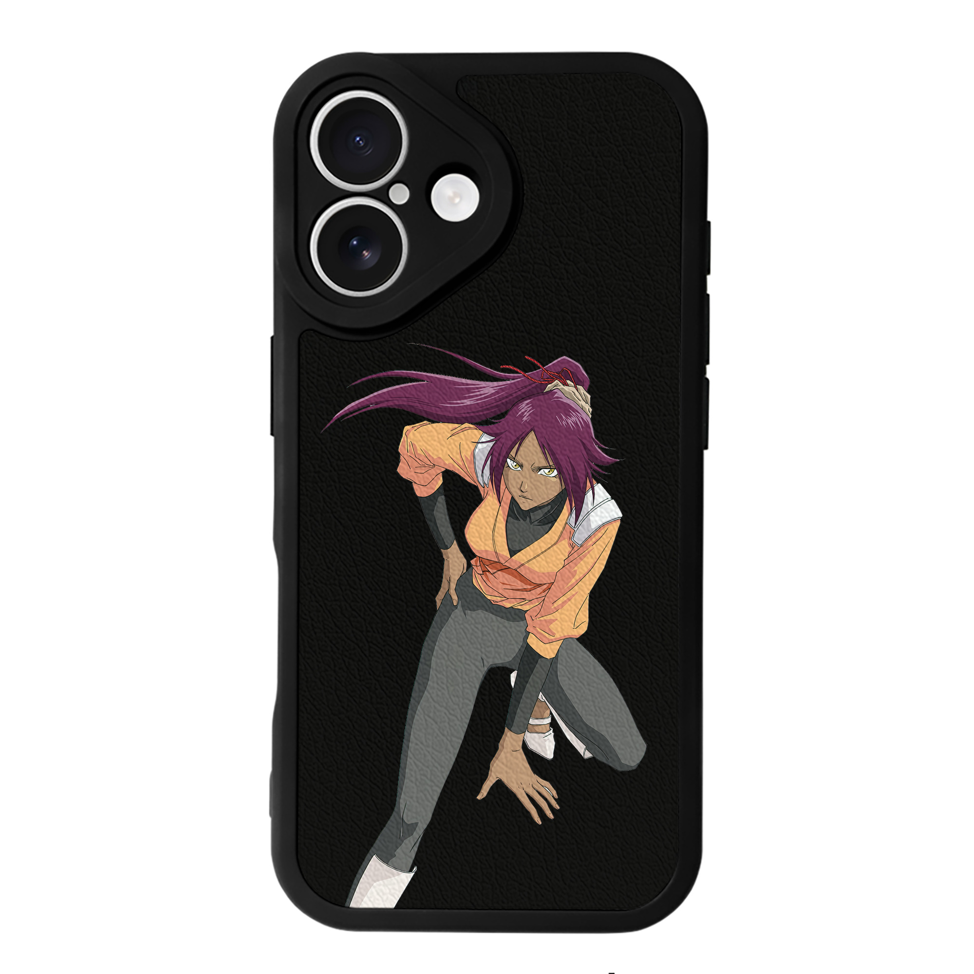 （画像用） ブリーチ 四楓院 夜一（しほういん よるいち） BLEACH Shihouin Yoruichi 【iPhone 16シリーズ対応】シリコンスマホケース（レザー調） 材質：シリコン